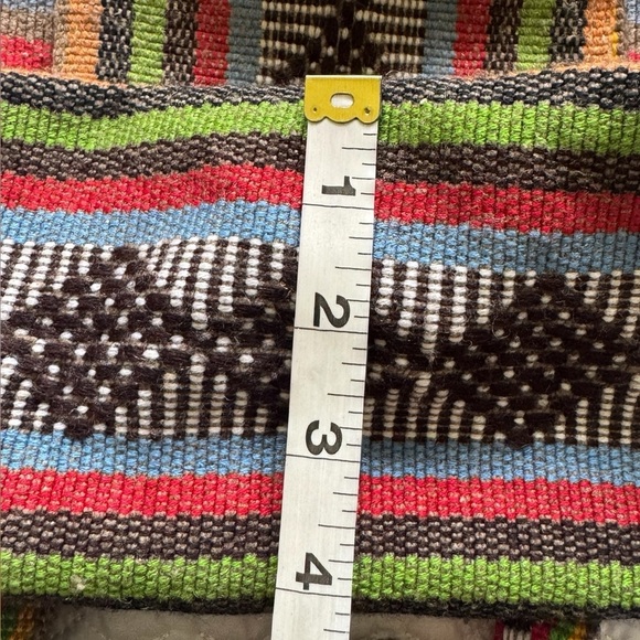 Unbranded Mexican Mochila Handwoven BOHO Hippie Multicolor Backpack W/ Wristlet - Picture 15 of 15